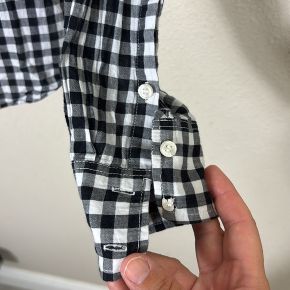 J. Crew The Perfect Shirt Button Down Gingham White Black size XS - Picture 6 of 11